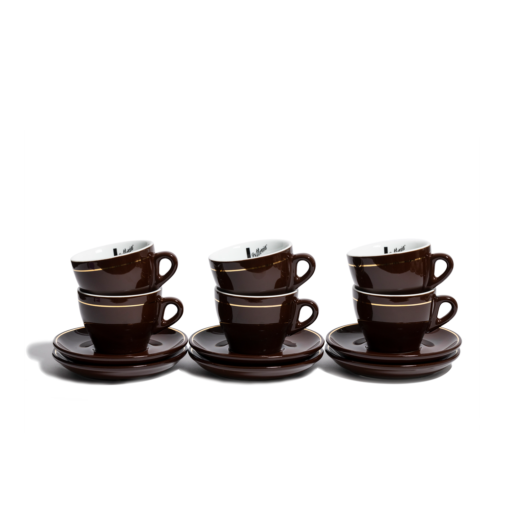 Vittoria Brown cup and saucer set - Cappuccino