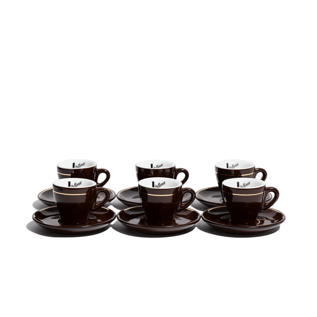 Vittoria Brown cup and saucer set - Espresso