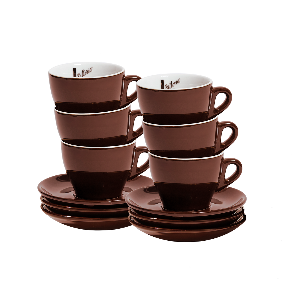 Light brown cup and saucer set - Cappuccino