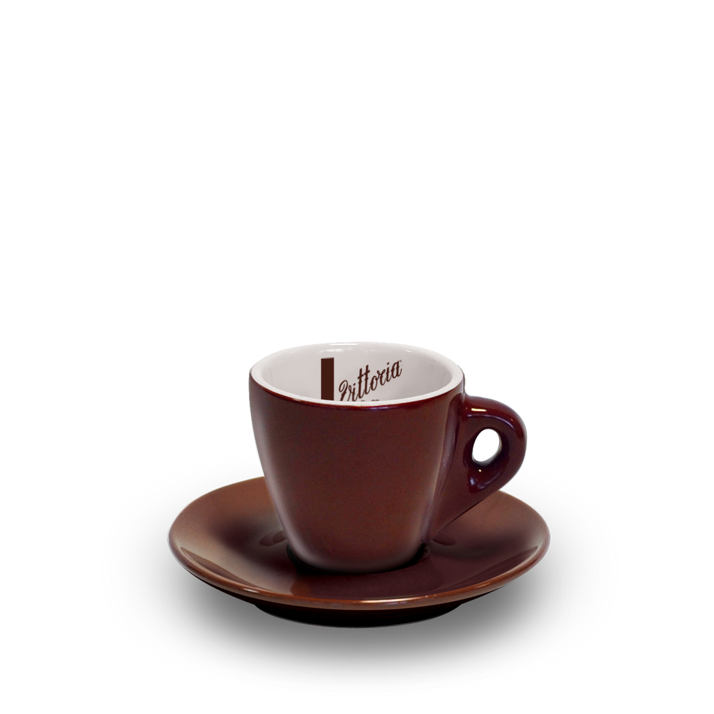 Vittoria Light brown cup and saucer set - Espresso
