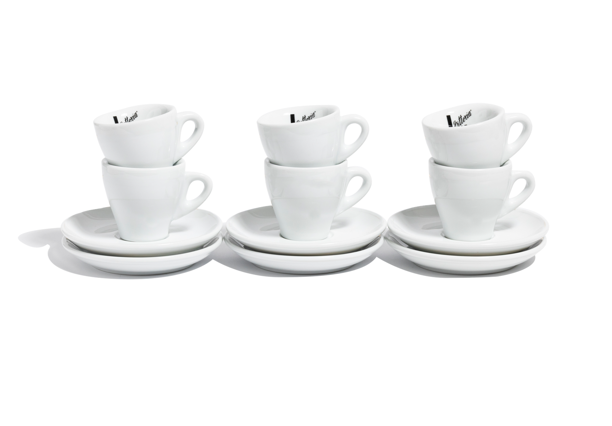 Shop White Espresso Cup and Saucer Set Vittoria Coffee