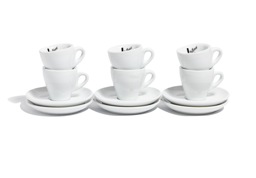 Traditional white cup and saucer set - Espresso