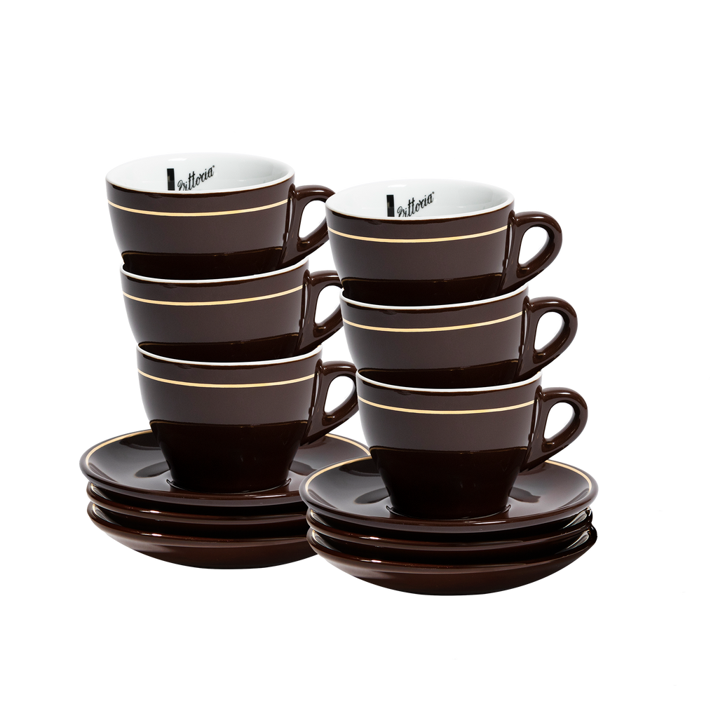 Brown cup and saucer set - Cappuccino