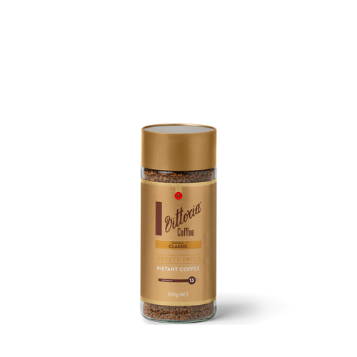 Mild instant coffee in 100g packaging, front view of Original Classic