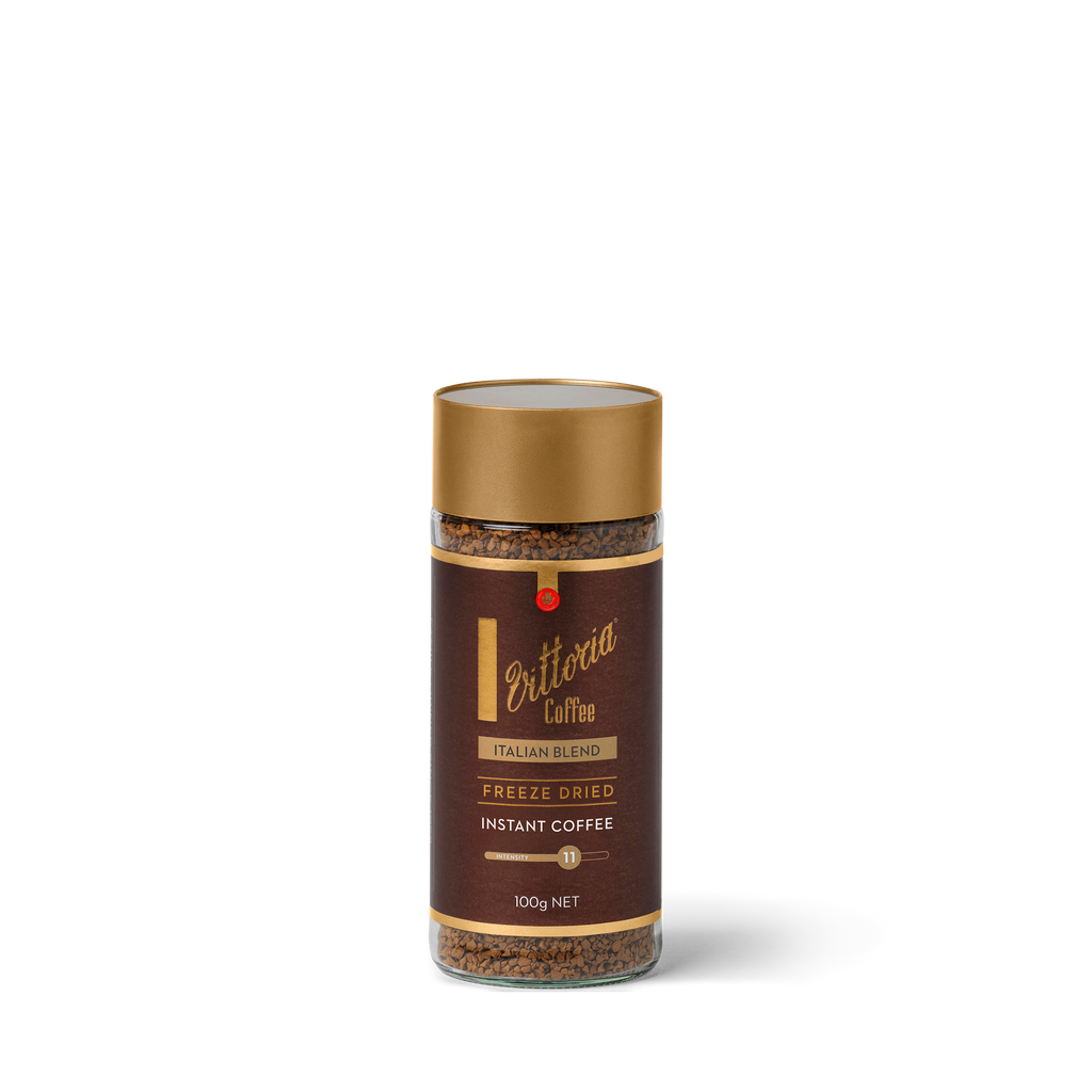 Italian Blend instant coffee in 100g packaging, front view
