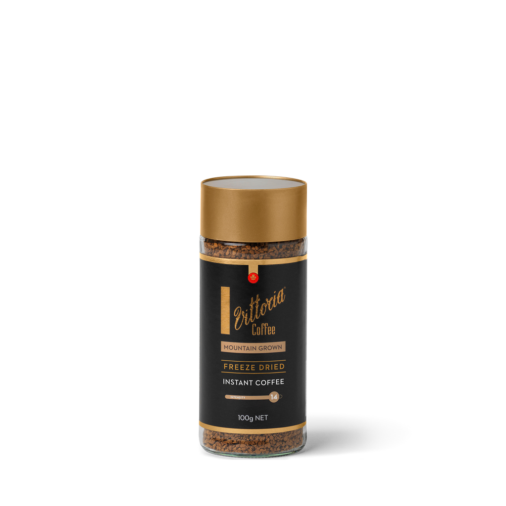 Mountain Grown instant coffee in 100g packaging, front view