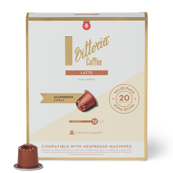 Latte Nespresso* Compatible Capsules (20 Pack)